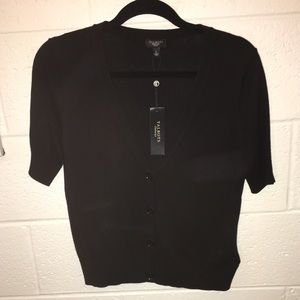 NWT black short sleeve cardigan